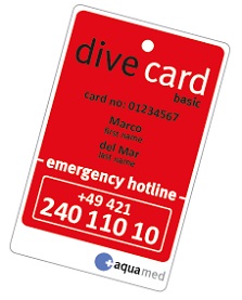 Aquamed Dive Card