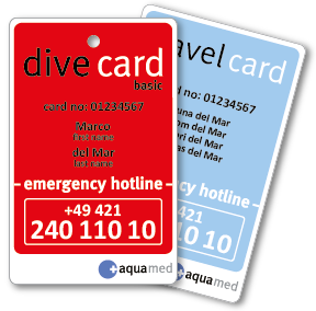 Aquamed DiveCard und Travel Card